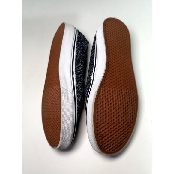 Vans Camden Stripe Womens 7.5 Sneakers Black Gray Jacquard Casual Slip On Shoes - Picture 6 of 7